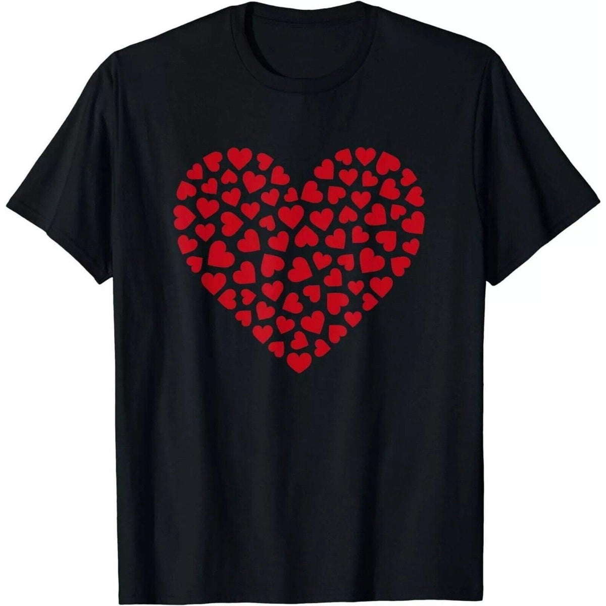 Men's Short-Sleeve Round Neck Menswear T-Shirt, Love Heart Graphic Streetwear Top for Valentine's Day Casual Wear, New Trend, Shortsleeve