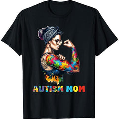100%cotton Autism Mom Autism Awareness Strong and Proud Autistic Kids T-Shirt Top Vintage Statement Everyday