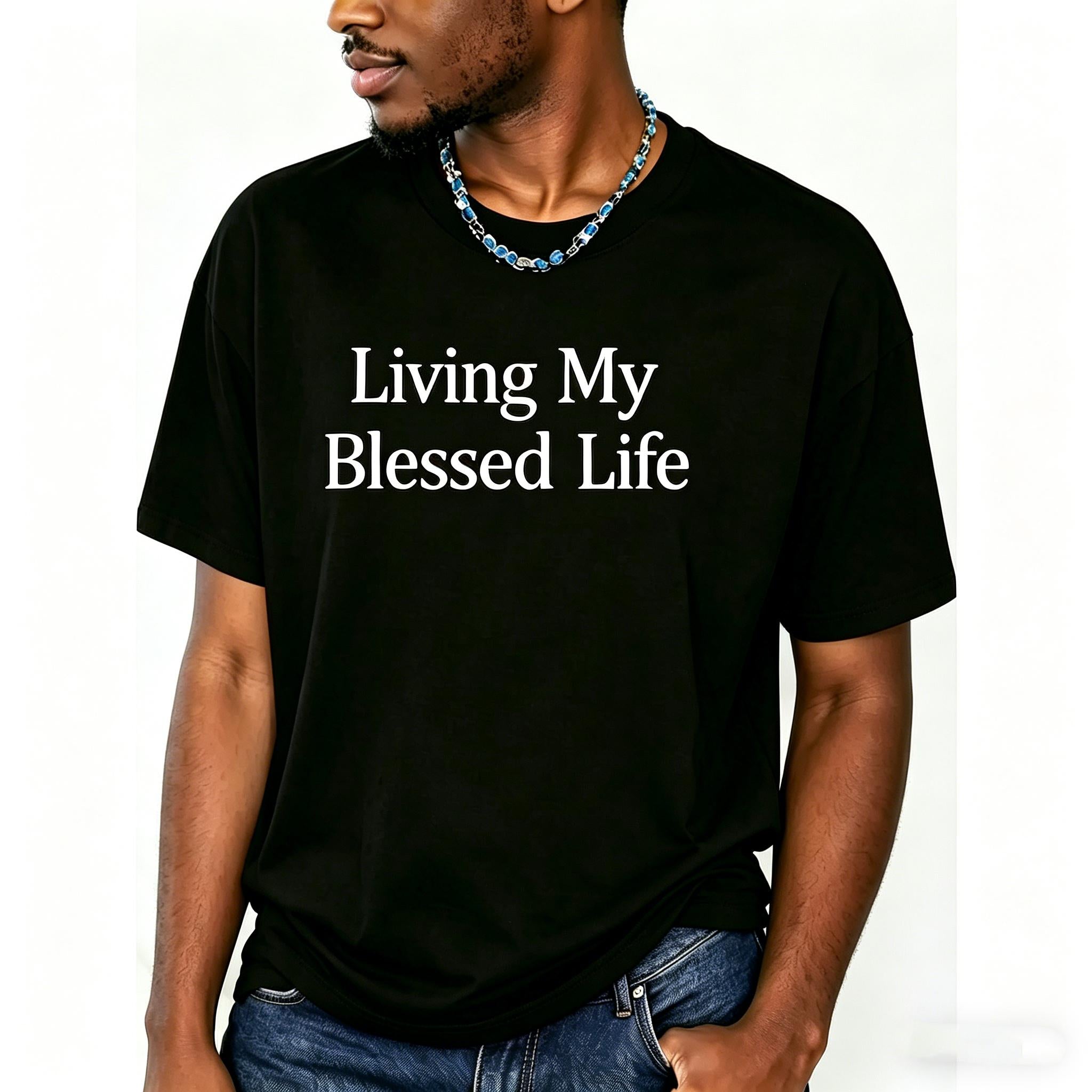 Living My Life Funny Graphic Oversized Tee Women's Plus Size Casual Short Sleeve T-Shirt