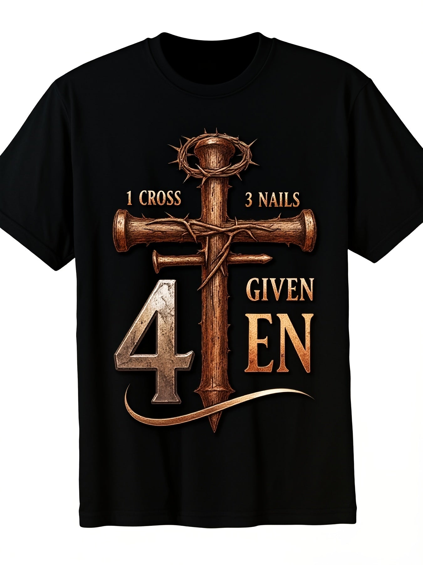 Men'S Christian 1 Cross 3 Nails 4 Giving T-Shirt
