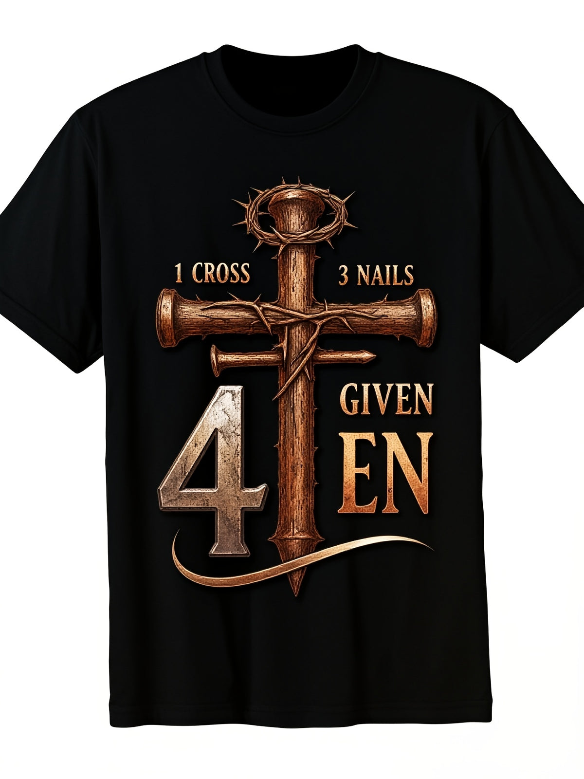 Men'S Christian 1 Cross 3 Nails 4 Giving T-Shirt