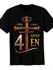 Men'S Christian 1 Cross 3 Nails 4 Giving T-Shirt