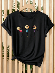 Funny Yoga Stick Figure T-Shirt Women Pilates Workout Humor Tee