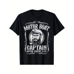 Motor Boat Captain Funny Boating Motorboating Lake T-Shirt With USA Local Heat Transfer Design