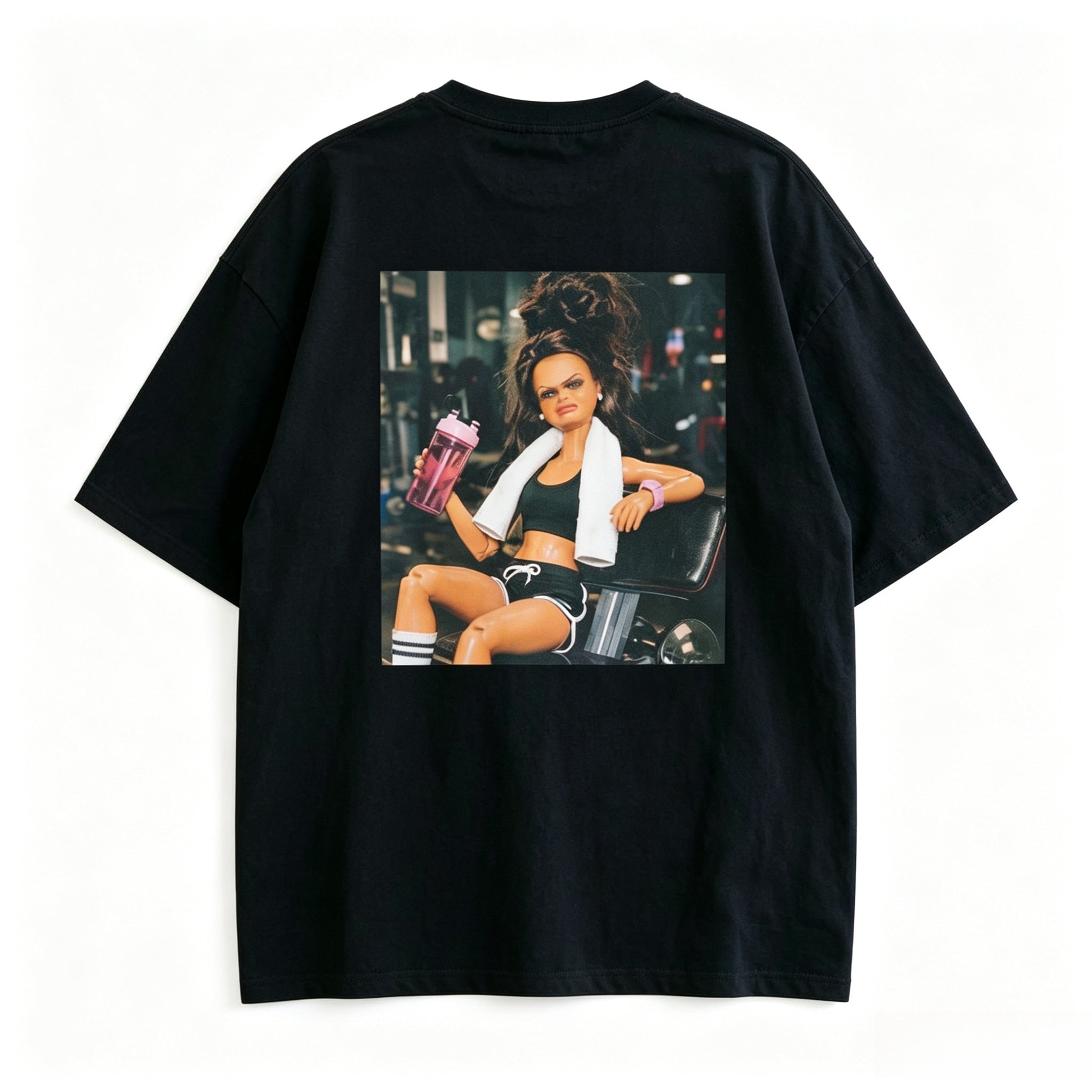 Disgusting Gym Girl Vintage Workout Meme Print Short Sleeve Tee Top