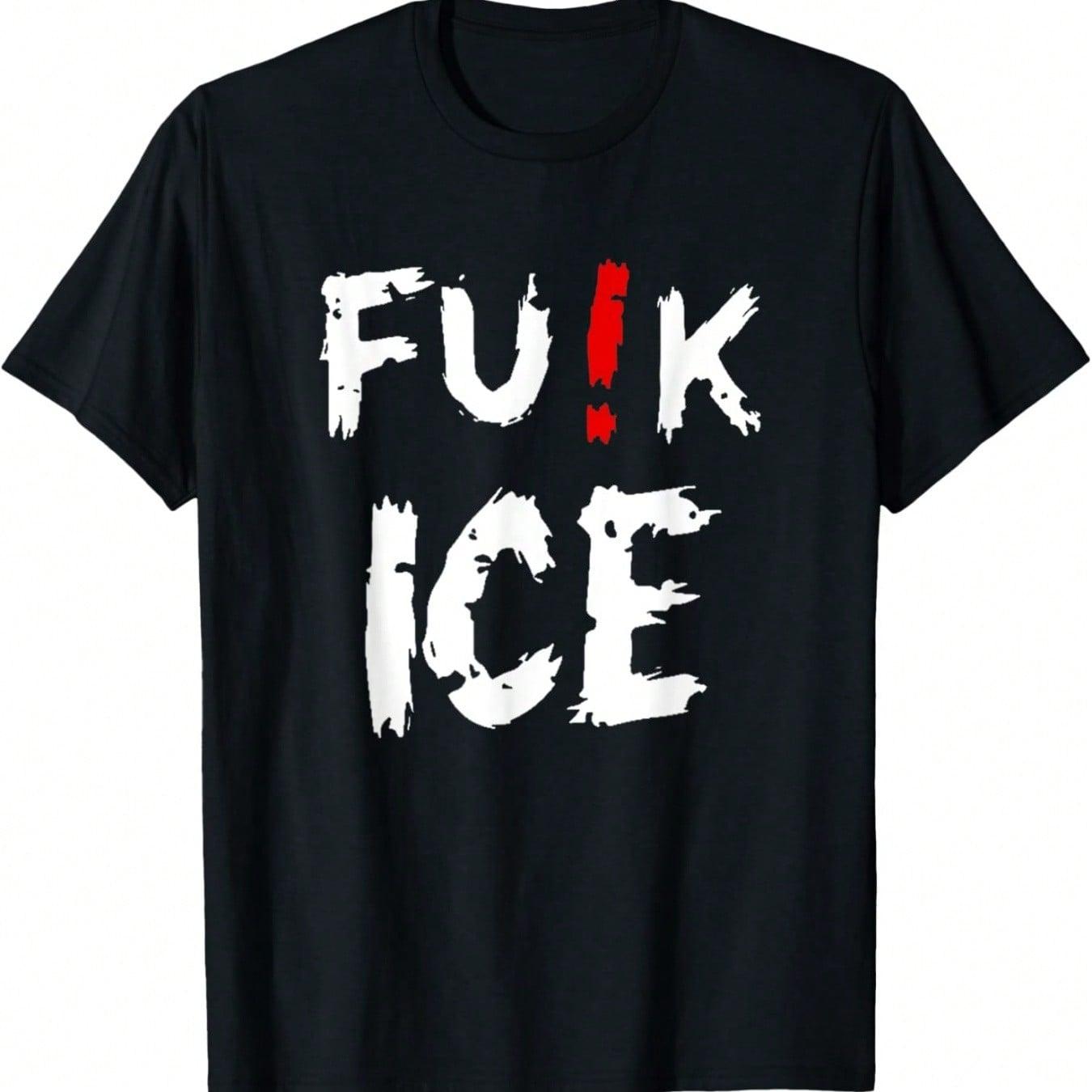 Funny Get The Fxxk Out ICE Distressed T-Shirt 2