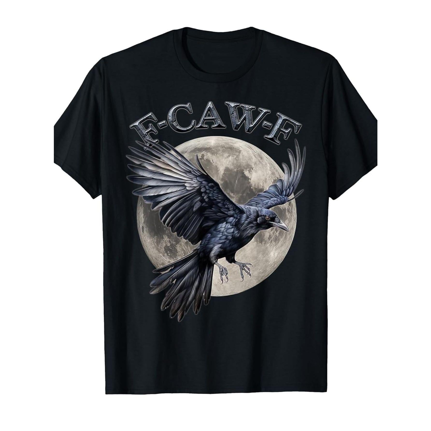Humorous Crow Graphic T-Shirt. It Makes a Perfect Gift for Him, Her, Or a Friend