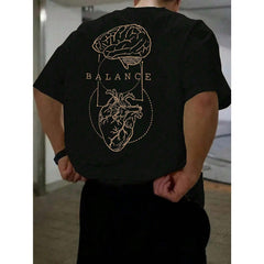 1pc Men's Fashionable Printed Loose Fit Short Sleeve T-Shirt | Exquisite Design | Essential For Summer | Easy To Match, Showcasing Your Style
