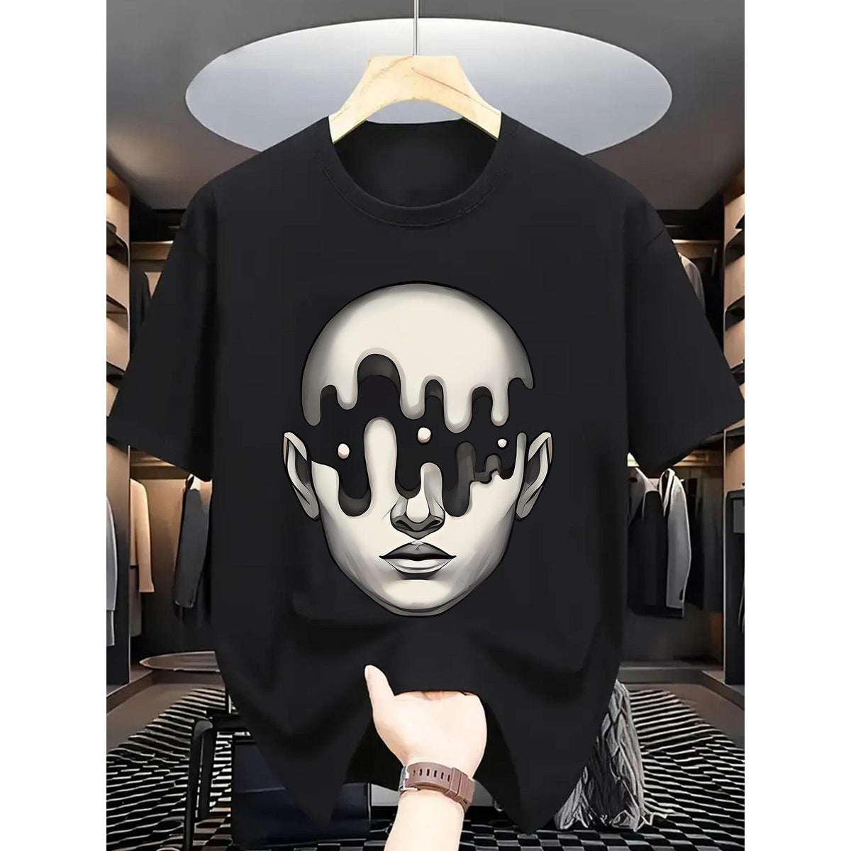 Men's Summer Short Sleeve T-Shirt with Letter '' Print - Casual Round Neck Top, Short Sleeve Summer Wear for Hot Weather
