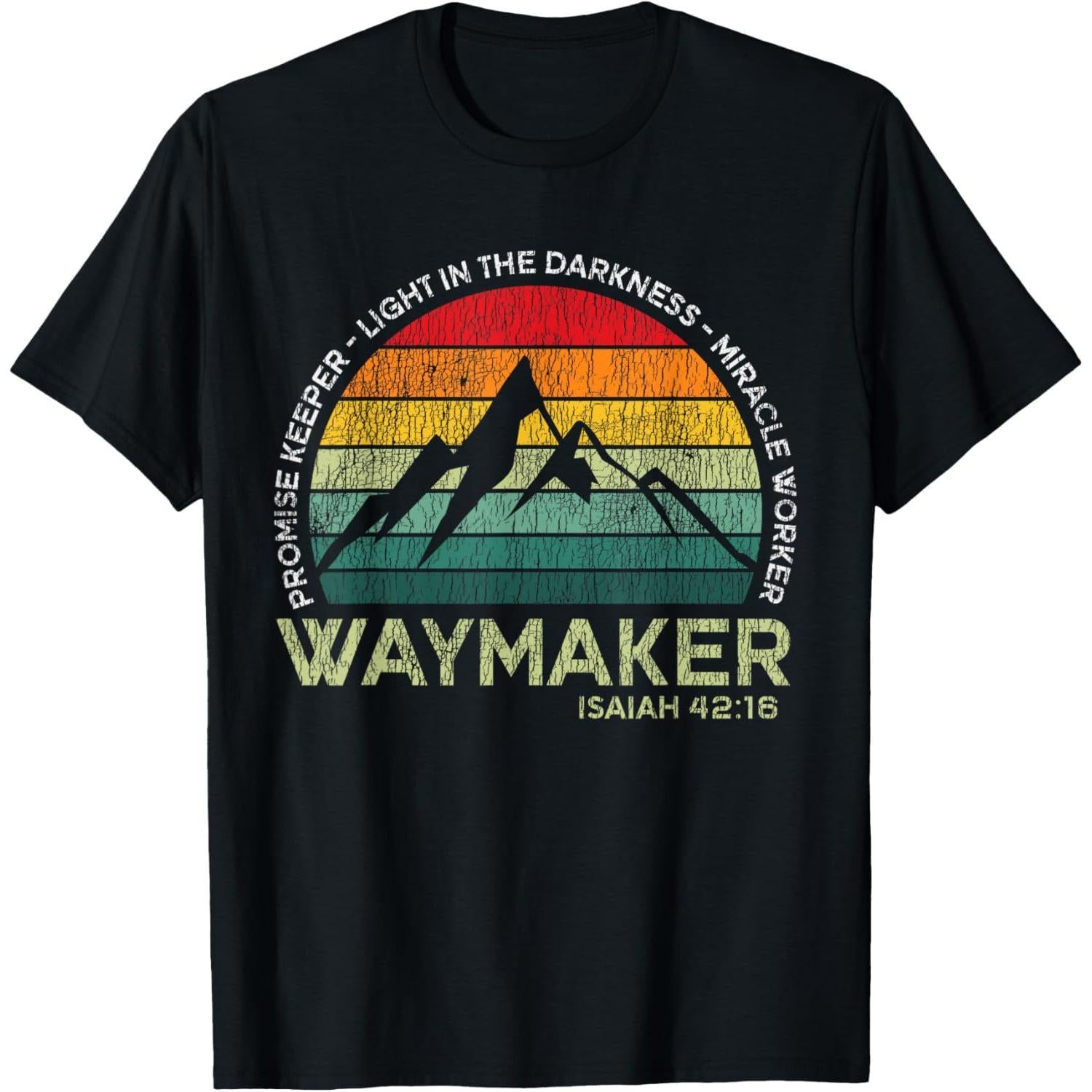 Vintage Waymaker Promise Keeper Miracle Worker Christian T-Shirt