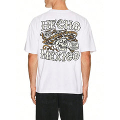 Made In Mexico Graphic Print 100% Cotton T-Shirt Mens T-Shirt, Summer And Spring Short Sleeve Crew Neck Casual Tops, Mens Clothing