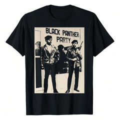 Vintage Black History Self Defense Black Panthers Party T-Shirt Small