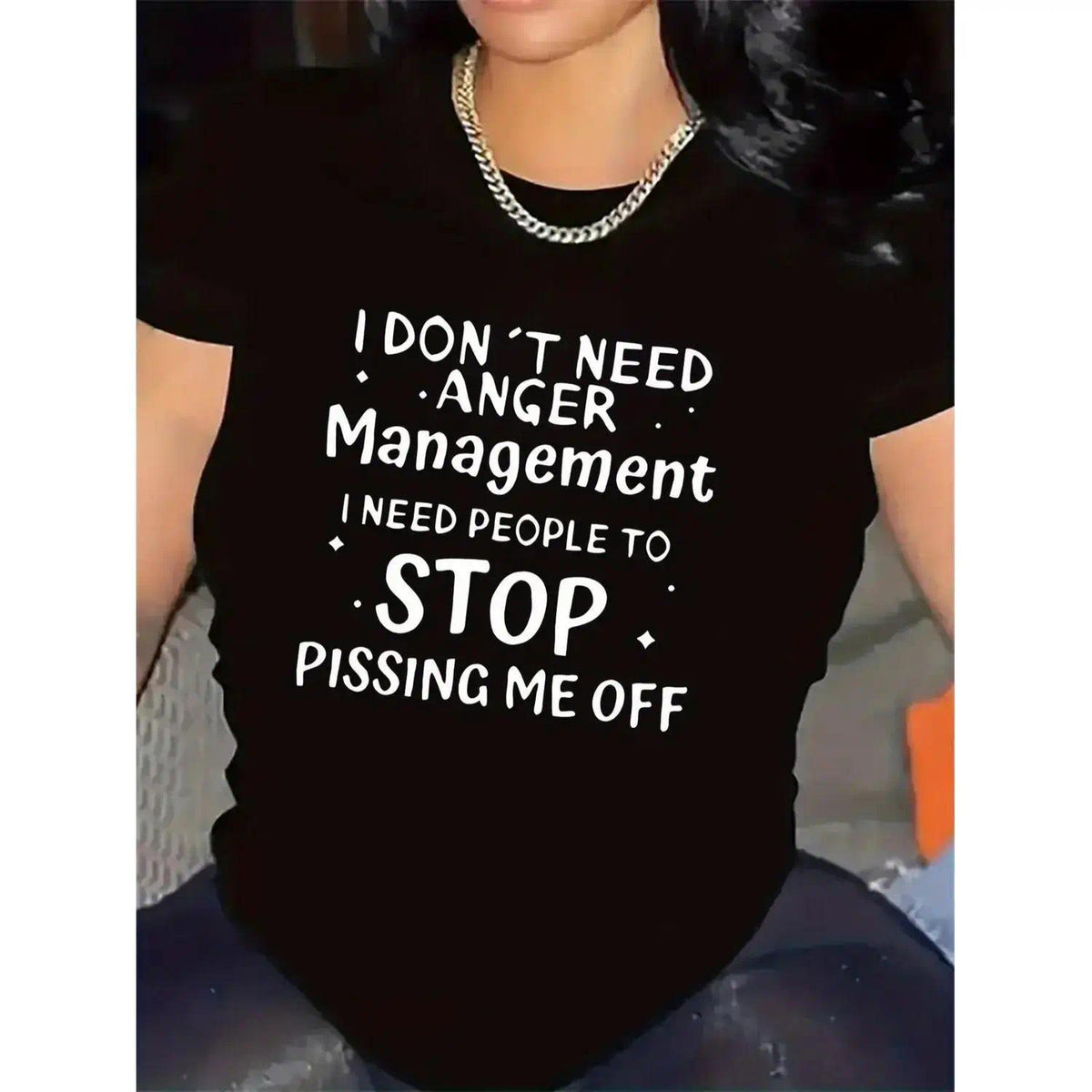 Bold Personality T-Shirt- Fun Quote Top- Office Casual Shirt- Machine Washable Crew Neck Top- Essential Item for Expressing Personality, Eye-Catching Print