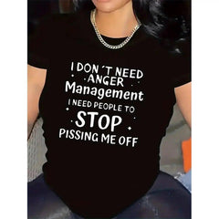 Bold Personality T-Shirt- Fun Quote Top- Office Casual Shirt- Machine Washable Crew Neck Top- Essential Item for Expressing Personality, Eye-Catching Print