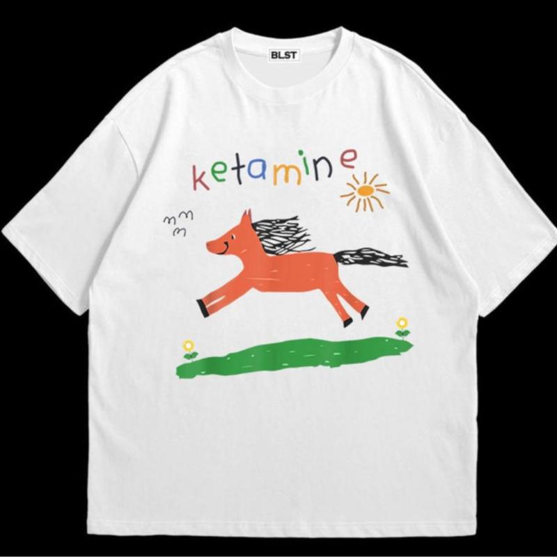Ketamine Pony Nurse Meme T-Shirt Cotton Menswear Streetwear