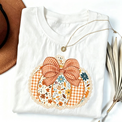 Pumpkins Graphic T-Shirt, Fall Autumn Thanksgiving Pumpkin Season Tee,Women Halloween Short Sleeve Crew Neck Top