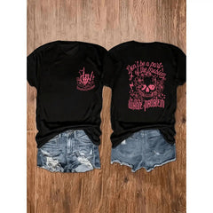 Plus Size Casual Skull Print Crew Neck T Shirt Crafted from Smooth Polyester with Medium Stretch for a Comfortable Fit Ready for Machine Washing