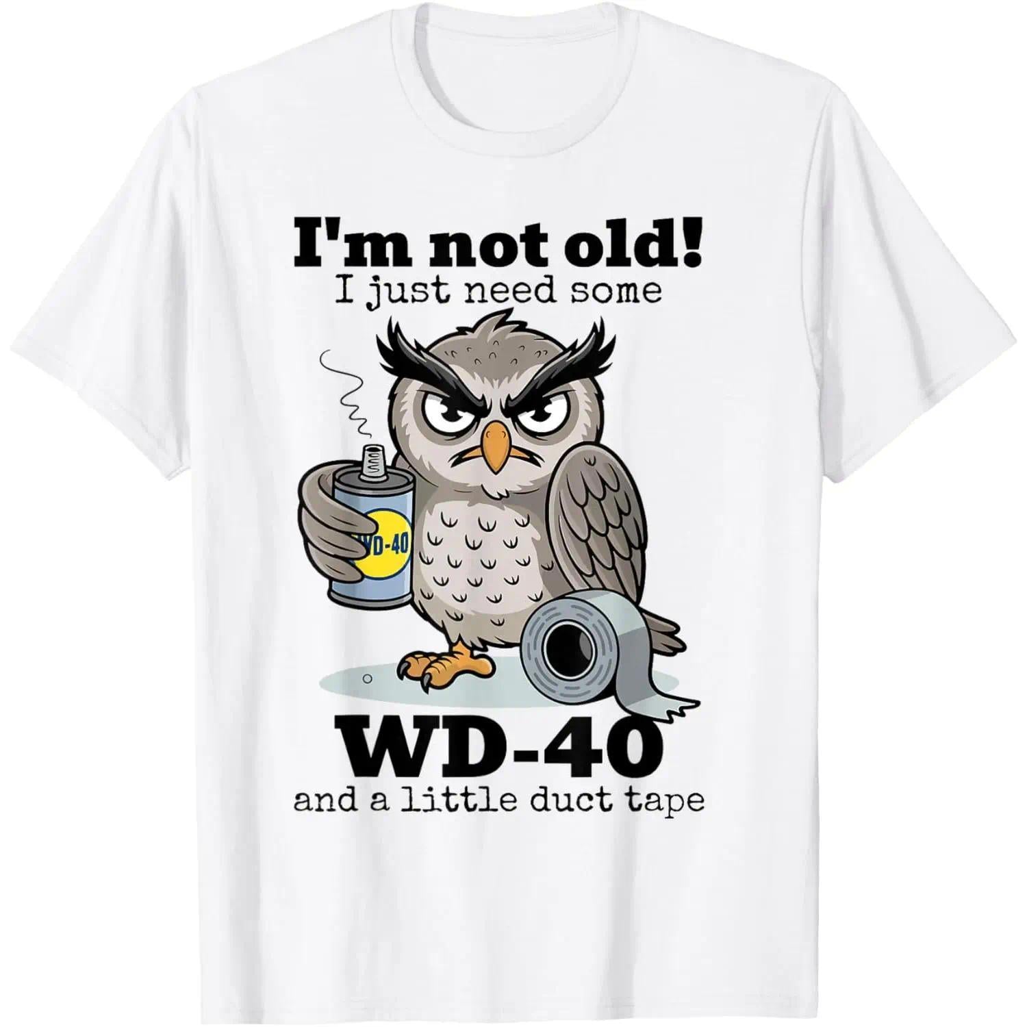 Women's Short-Sleeve Round Neck Casual T-Shirt - "Owl I'm Not Old I Just Need Some" Graphic Top