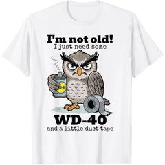 Women's Short-Sleeve Round Neck Casual T-Shirt - "Owl I'm Not Old I Just Need Some" Graphic Top