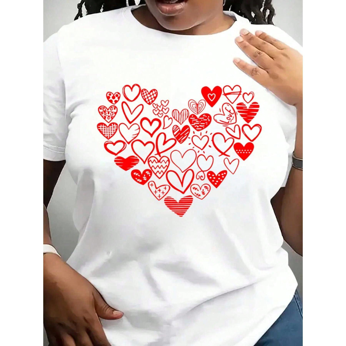 Minimalist Hearts T-Shirt, Heart Love T-Shirt, Girls T-Shirt, Valentines T-Shirt, Womens T-Shirt, Hearts Love Gift T-Shirt, Hearts T-Shirt, Hearts Love T-Shirt