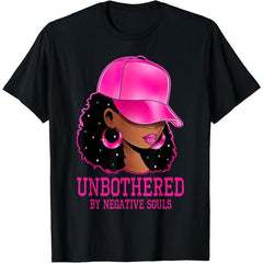 100%cotton African American Afro Queen Sassy Black Woman Unbothered T-Shirt Top Vintage