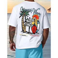 Men's Personalized Printed Short Sleeve T-Shirt | 100% Cotton Breathable Summer Tee