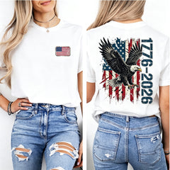 America 250th Anniversary Shirt, 1776-2026 Patriotic Eagle, USA Flag Tee
