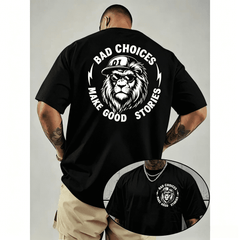 Bad Choices Make Good Stories Chimpanzee Print Men's T-shirt