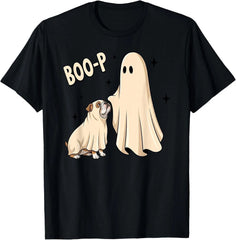 Boo-P Funny Bulldog Ghost Halloween Costume T-shirt