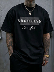 Brooklyn New York T Shirt Mens Streetwear Graphic Tee Casual Top