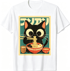 Cat Ramen Japanese Funny Japanese Kawaii Anime T-Shirt unisex T-Shirt