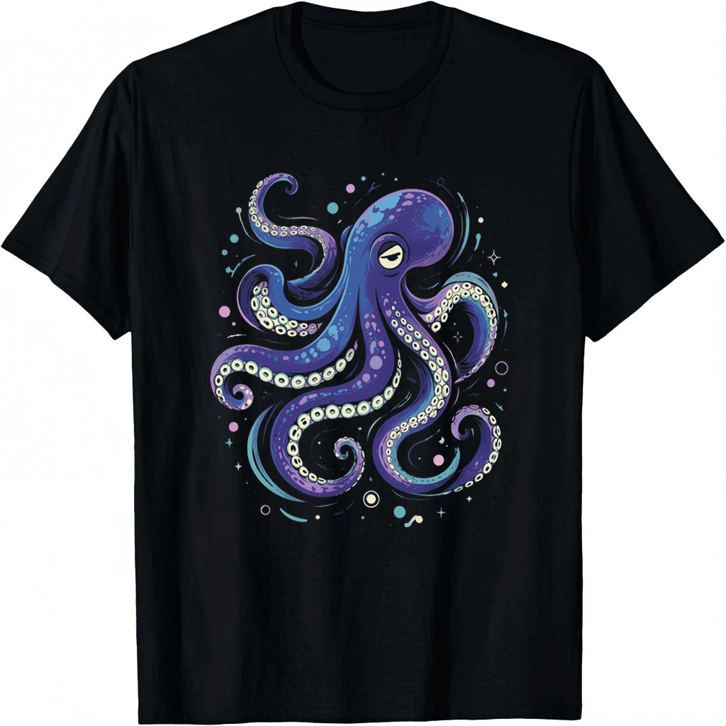 Cool purple octopus T-shirt