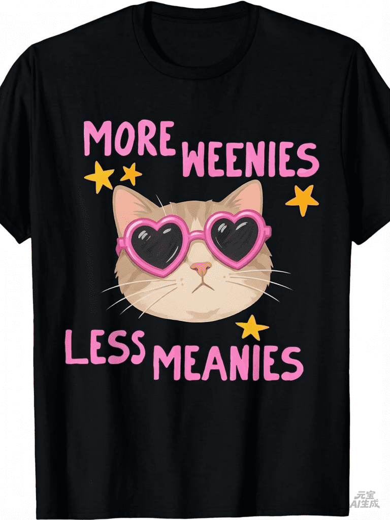 Cute More cat Less cat Funny cute cat Lover T-Shirt Casual Comfortable Loose-Fitting Versatile T-Shirt