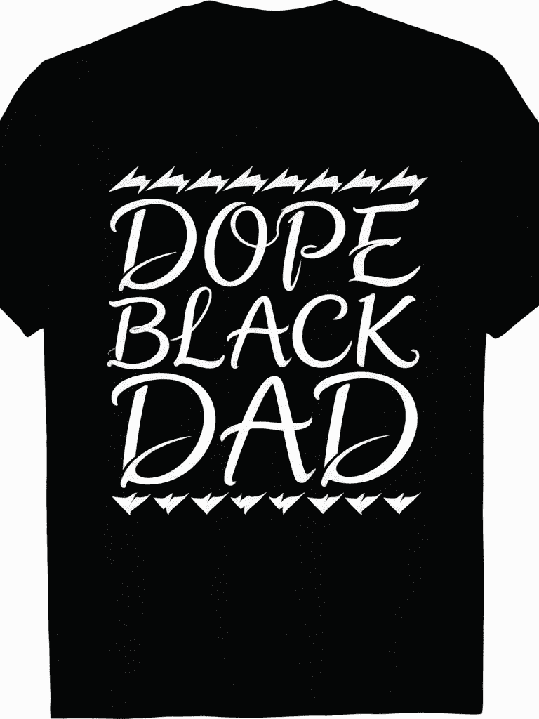 Dope Black Dad New Dad Fathers Day Gift African American Dad T-Shirt