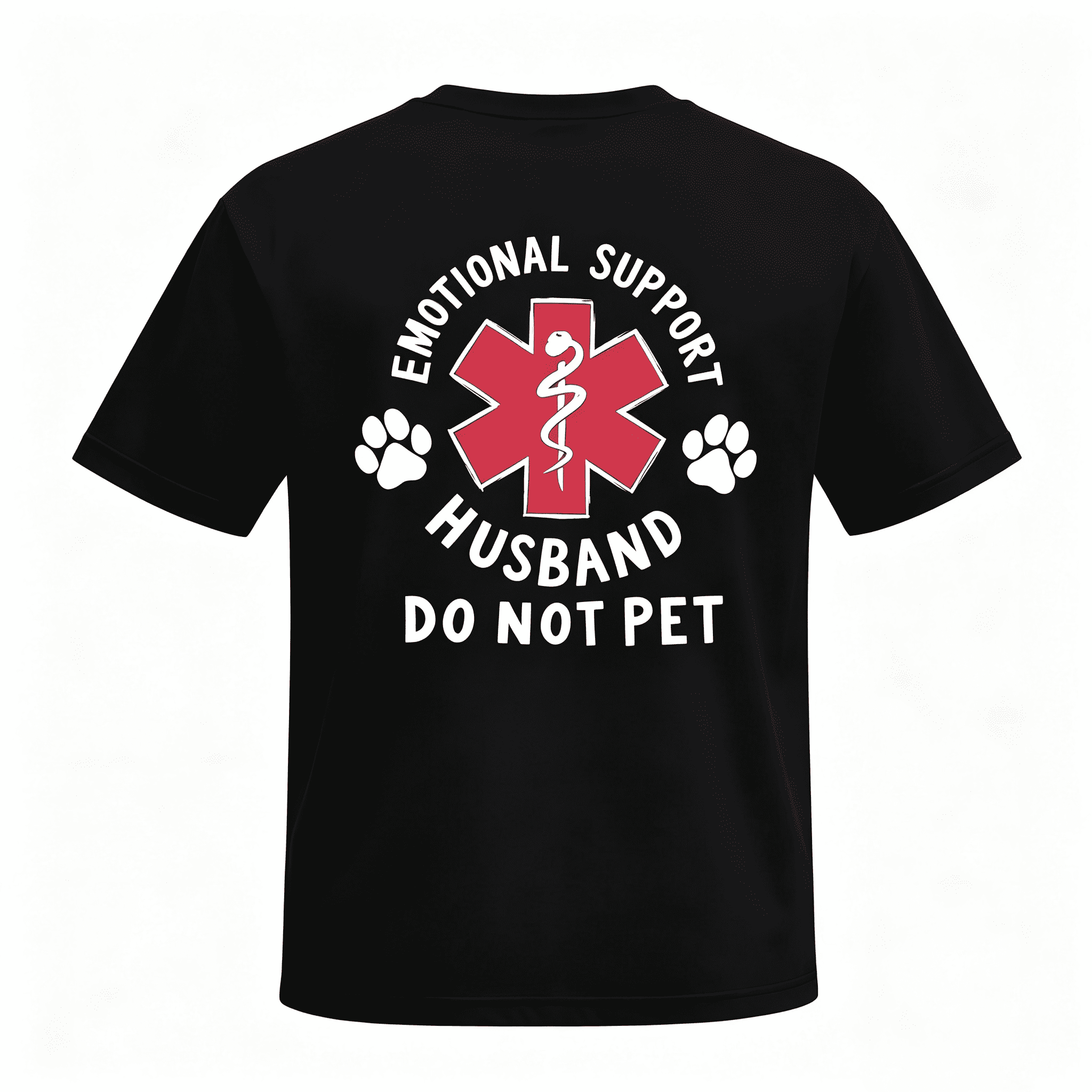 Emotional Support Husband Shirt, Funny Do Not Pet Medical Symbol T Shirt For Spouses