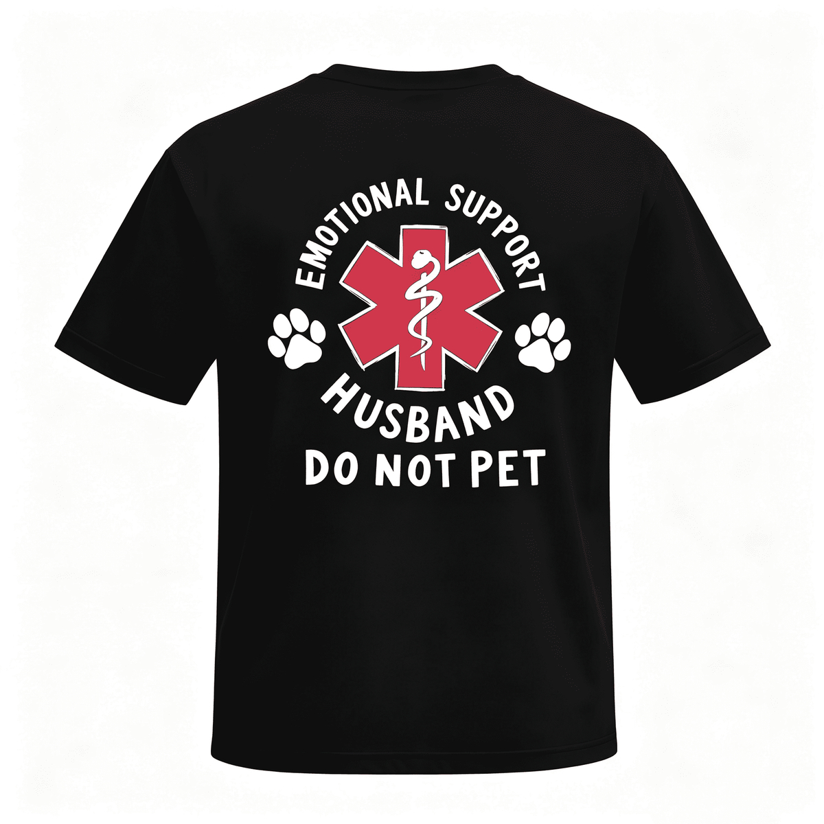 Emotional Support Husband Shirt, Funny Do Not Pet Medical Symbol T Shirt For Spouses