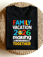 Family Vacation 2026 Making Memories Together Cute Sun Graphic T-Shirt