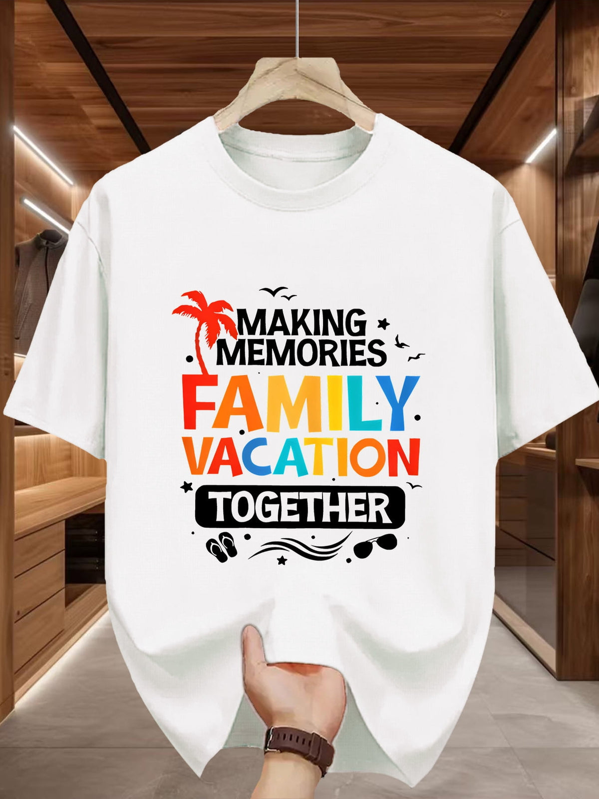Family Vacation Making Memories Together Summer Beach Matching T-Shirt