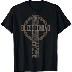 Father'S Day Gift For Dad Husband Blessed Dad Christian T-Shirt Golf Gift T-Shirt For Men And Women