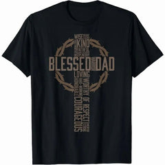 Father'S Day Gift For Dad Husband Blessed Dad Christian T-Shirt Golf Gift T-Shirt For Men And Women