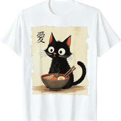 Funny Cat Ramen Graphic Japanese Kawaii Anime Cat unisex T-Shirt