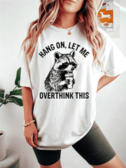 Funny Raccoon Coffee Lover Graphic T-Shirt Unisex Casual Crew Neck Short Sleeve Top