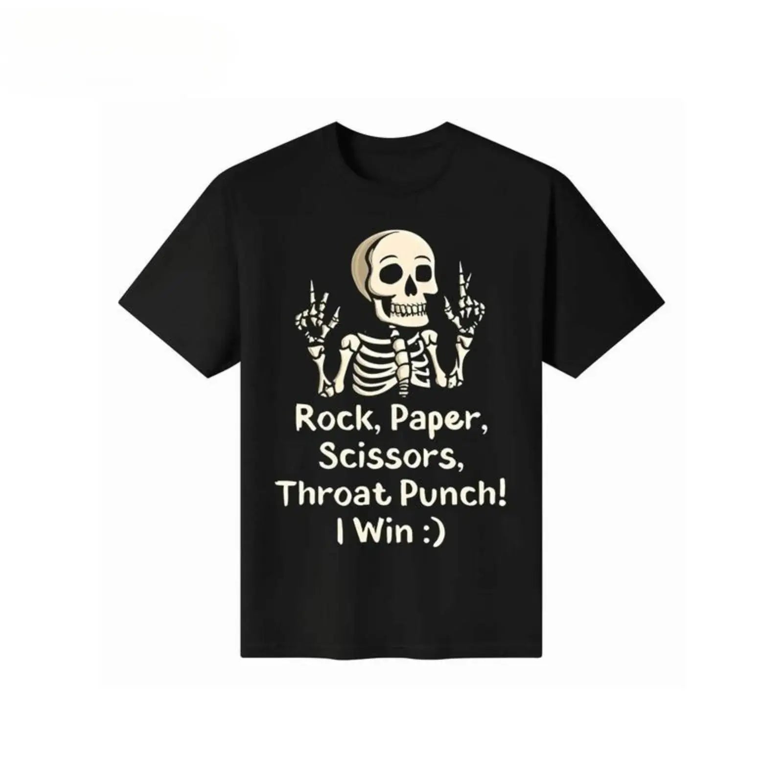 Funny Rock Paper Scissors Throat Punch Win T-Shirt for Game Lovers