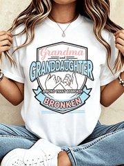 Grandma Granddaughter Unbreakable Bond Matching Graphic T-Shirt