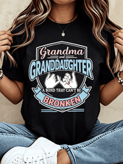 Grandma Granddaughter Unbreakable Bond Matching Graphic T-Shirt