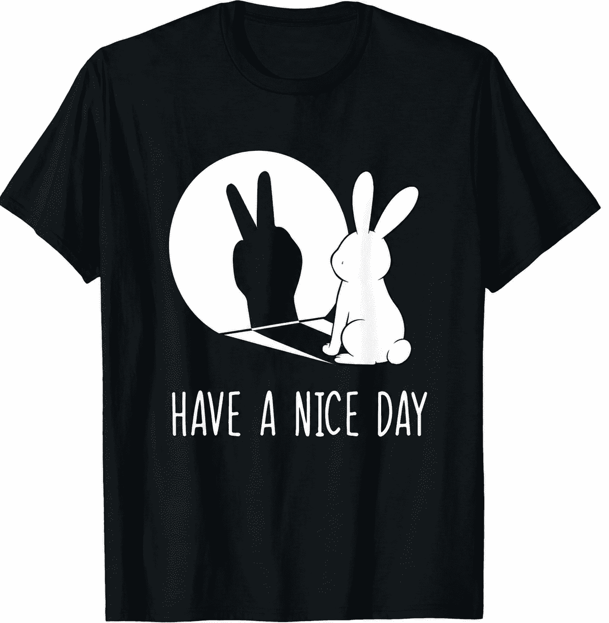 Have a Nice Day" T-shirt with a fun "peace sign" graphic.