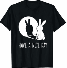 Have a Nice Day" T-shirt with a fun "peace sign" graphic.