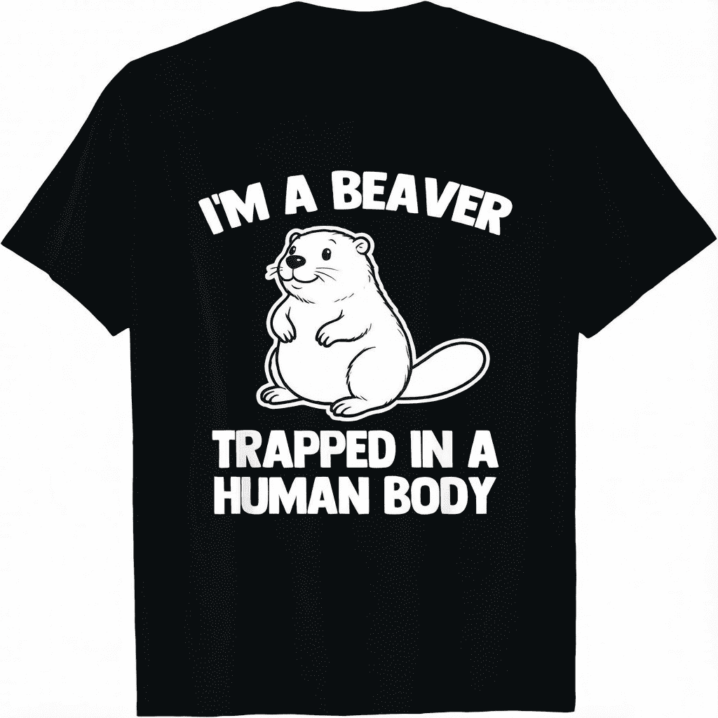 I'm A Beaver Trapped In A Human Body - Funny Saying Beaver T-Shirt