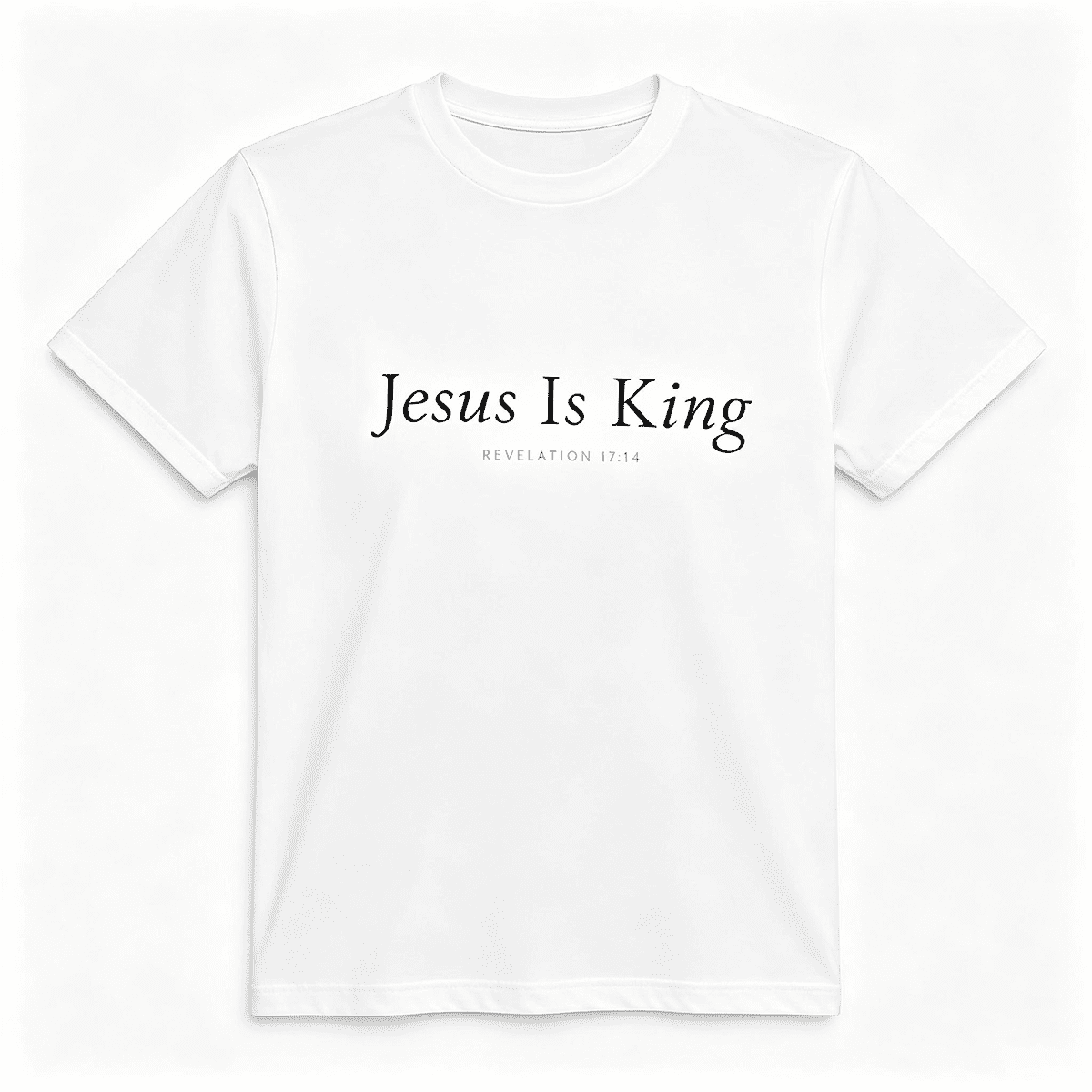 Jesus Is King Revelation 1714 Minimal Christian Graphic T-Shirt