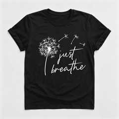 Just Breathe Dandelion T-Shirt | Minimalist Wellness Graphic Tee